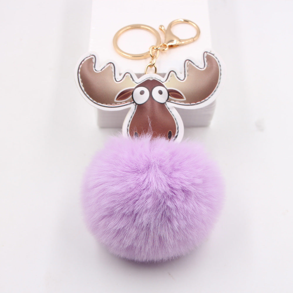 Wholesale Old Goat Hair Ball Alloy Keychain